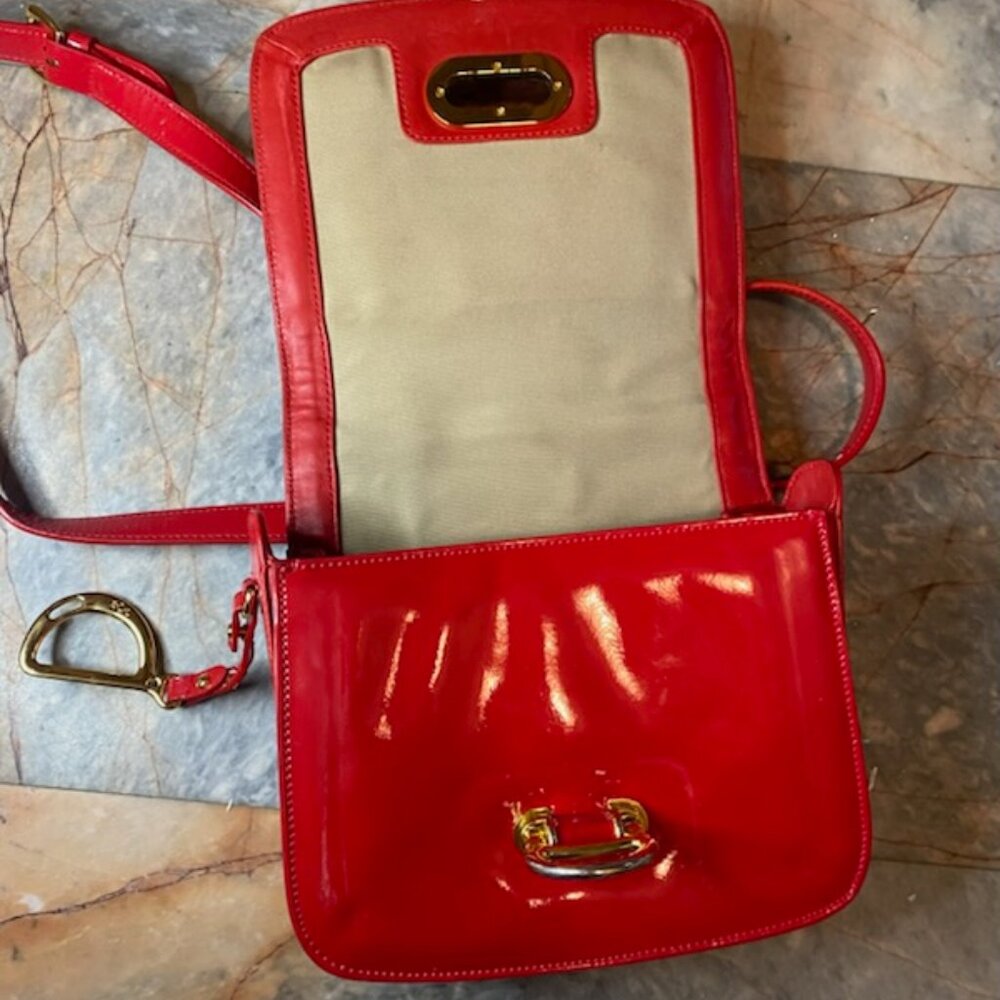 Lauren Ralph Lauren Women’s Red Leather Clutch Bag - Picture 7 of 13